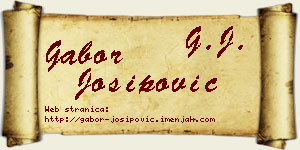 Gabor Josipović vizit kartica